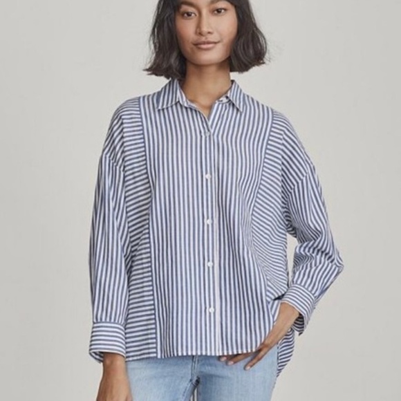 Elizabeth and James Stripe Button Down Shirt - Picture 1 of 8